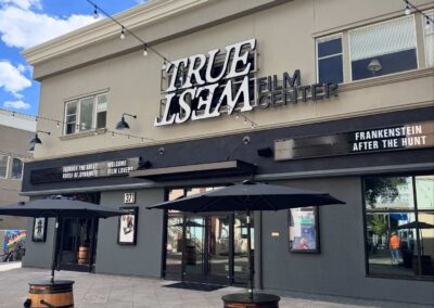 True West Film Center Marquee photographed from the right